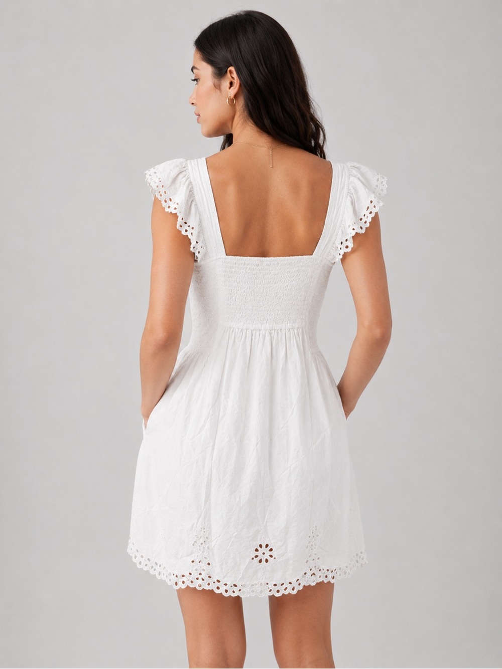 🌺 American Eagle Eyelet Trim Mini Dress - Picture 2 of 5